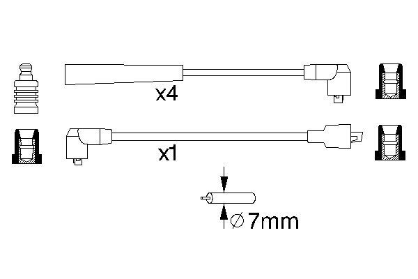 Bosch Bougiekabelset 0 986 356 759