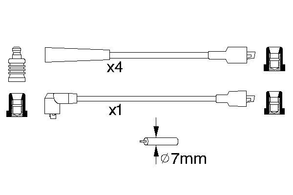 Bosch Bougiekabelset 0 986 356 874