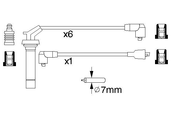 Bosch Bougiekabelset 0 986 356 891