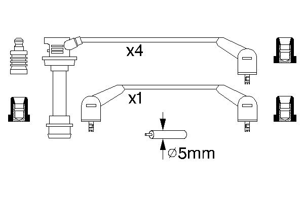 Bosch Bougiekabelset 0 986 356 948
