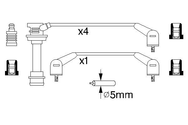 Bosch Bougiekabelset 0 986 356 948