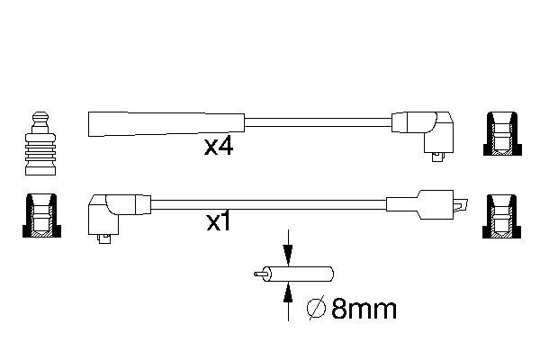 Bosch Bougiekabelset 0 986 357 012
