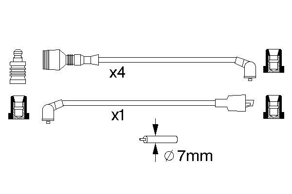 Bosch Bougiekabelset 0 986 357 014