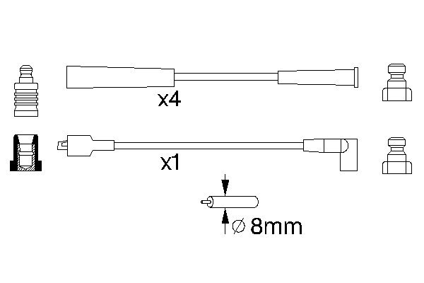 Bosch Bougiekabelset 0 986 357 140
