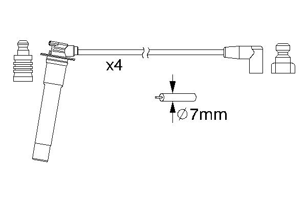 Bosch Bougiekabelset 0 986 357 160