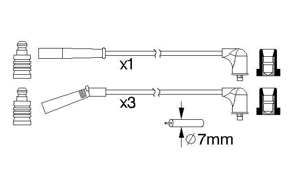 Bosch Bougiekabelset 0 986 357 215
