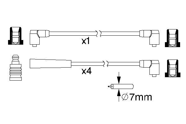 Bosch Bougiekabelset 0 986 357 216