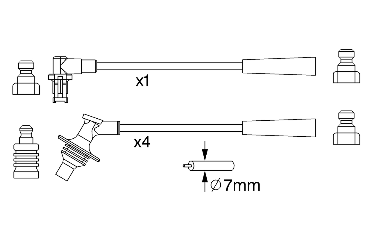 Bosch Bougiekabelset 0 986 357 230