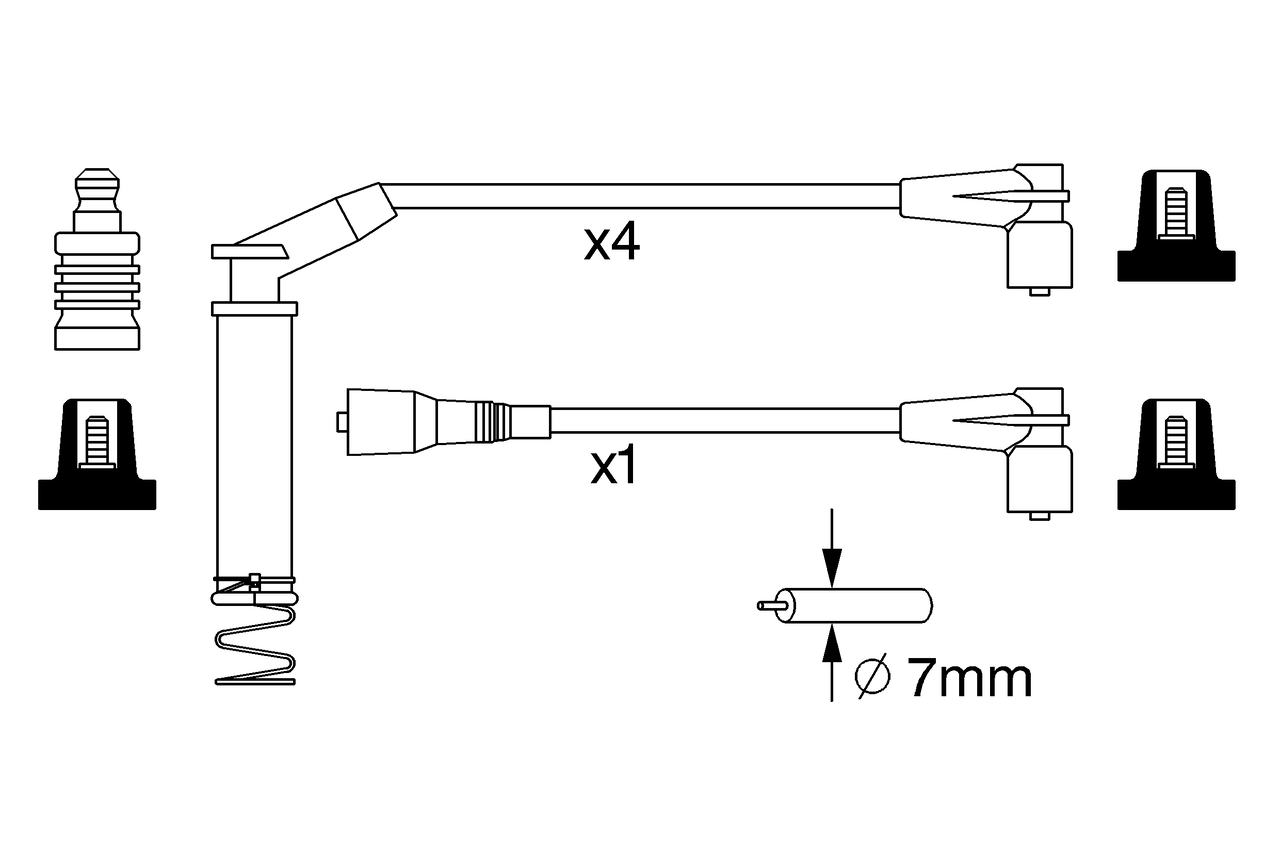 Bosch Bougiekabelset 0 986 357 279