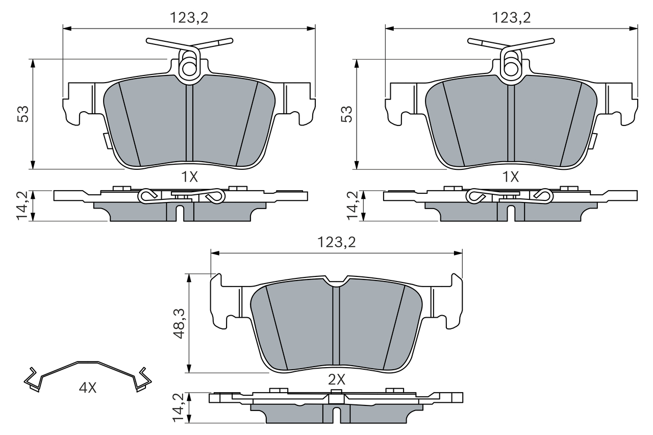 Bosch Remblokkenset, schijfrem 0 986 460 237