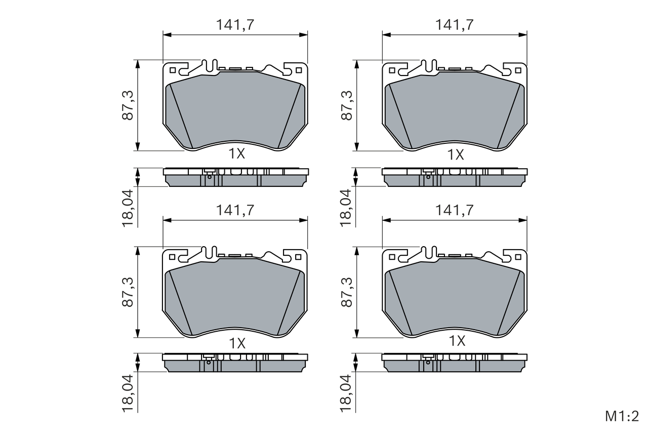 Bosch Remblokkenset, schijfrem 0 986 460 288