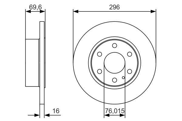 Bosch Remschijven 0 986 479 A51