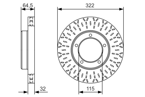 Bosch Remschijven 0 986 479 A64