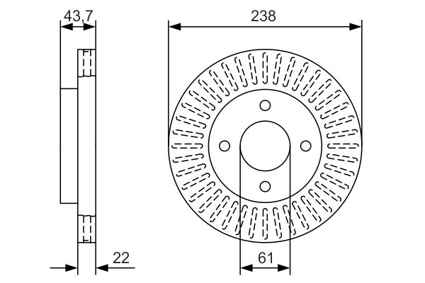 Bosch Remschijven 0 986 479 A87