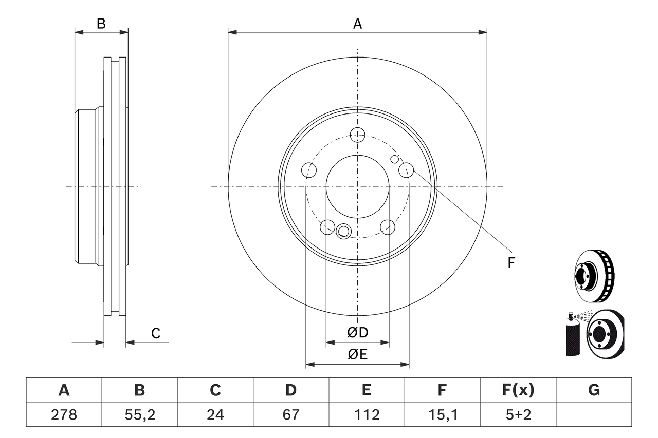 Bosch Remschijven 0 986 479 D60