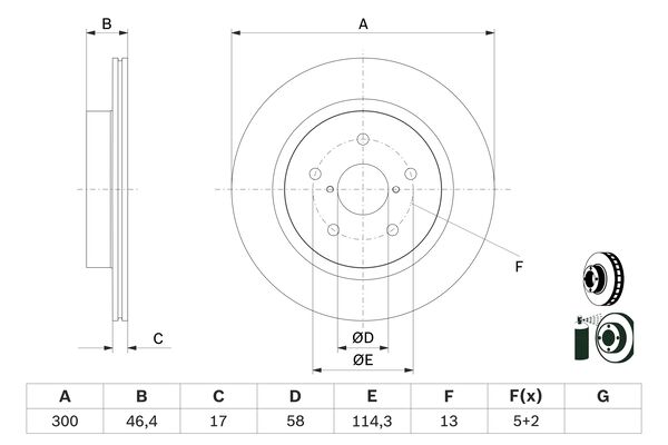 Bosch Remschijven 0 986 479 D64