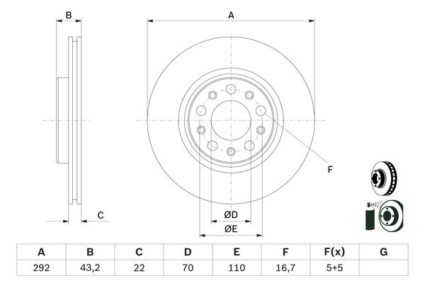 Bosch Remschijven 0 986 479 D99