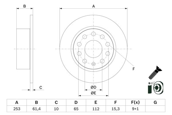 Bosch Remschijven 0 986 479 E00