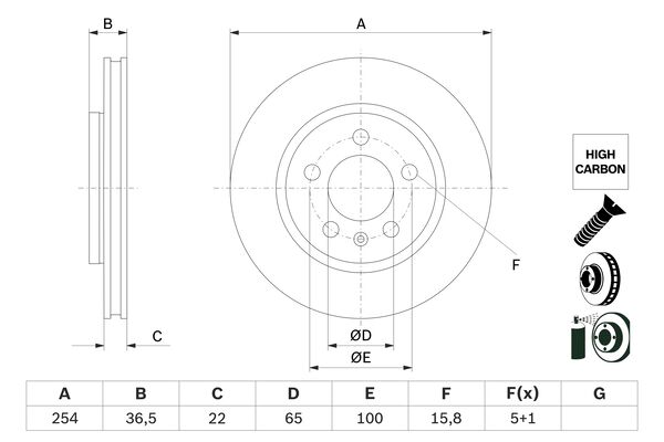 Bosch Remschijven 0 986 479 E01