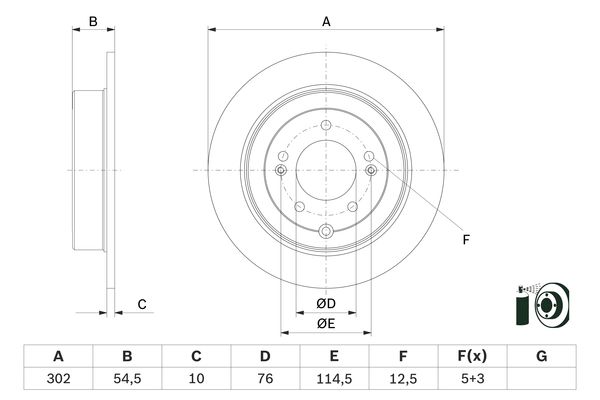 Bosch Remschijven 0 986 479 E45
