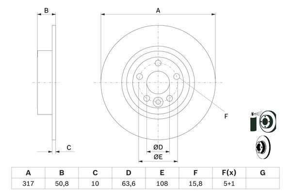 Bosch Remschijven 0 986 479 E58