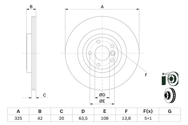 Bosch Remschijven 0 986 479 E61