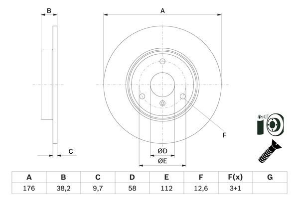 Bosch Remschijven 0 986 479 E74