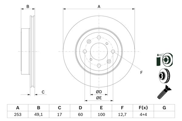 Bosch Remschijven 0 986 479 E75