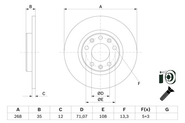 Bosch Remschijven 0 986 479 E94