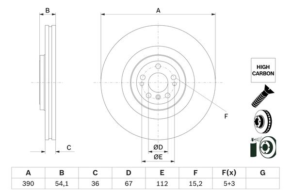 Bosch Remschijven 0 986 479 E96