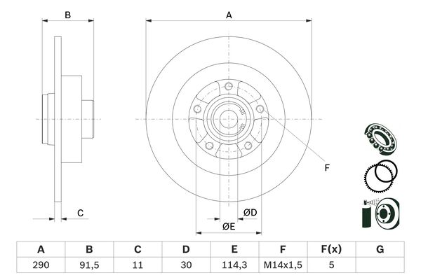 Bosch Remschijven 0 986 479 F24