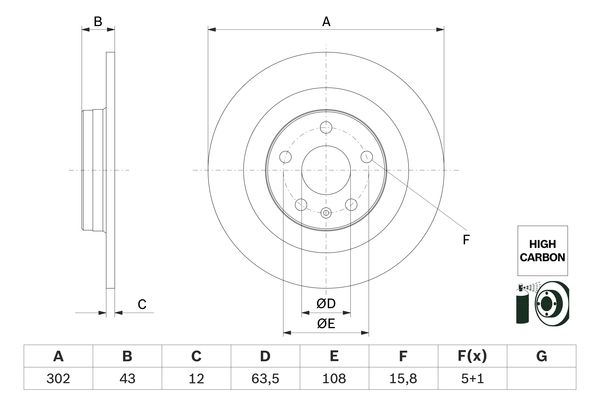 Bosch Remschijven 0 986 479 F31