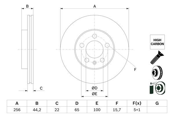 Bosch Remschijven 0 986 479 F32