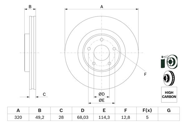 Bosch Remschijven 0 986 479 F33