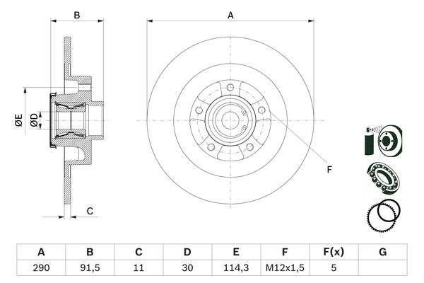 Bosch Remschijven 0 986 479 F42