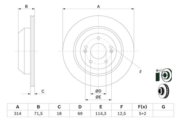 Bosch Remschijven 0 986 479 F43