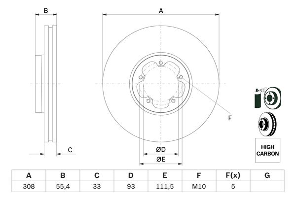 Bosch Remschijven 0 986 479 F46