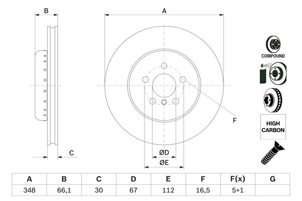 Bosch Remschijven 0 986 479 F57