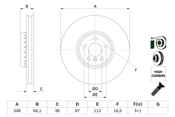 Bosch Remschijven 0 986 479 F59