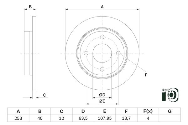 Bosch Remschijven 0 986 479 F63