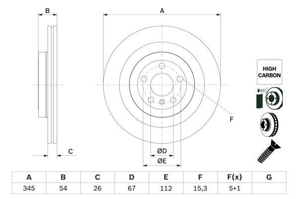 Bosch Remschijven 0 986 479 F69