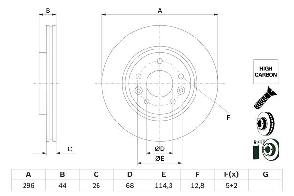 Bosch Remschijven 0 986 479 F71