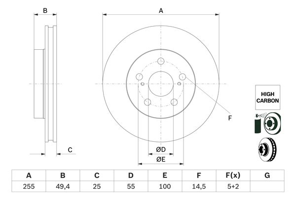 Bosch Remschijven 0 986 479 F72