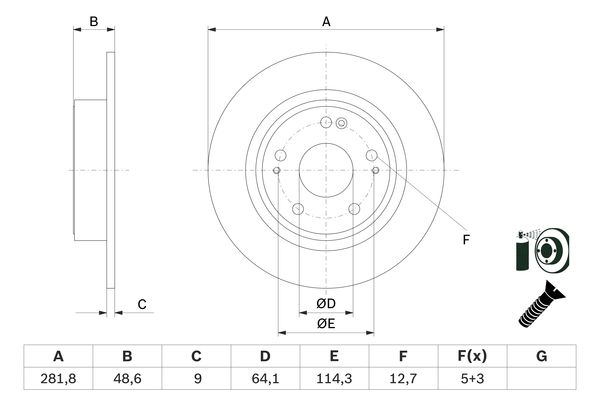 Bosch Remschijven 0 986 479 F76