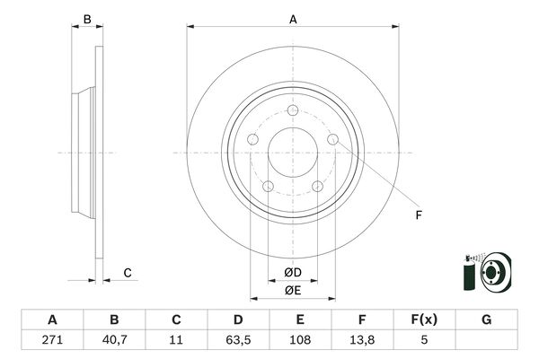 Bosch Remschijven 0 986 479 F78