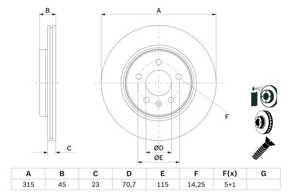 Bosch Remschijven 0 986 479 F85