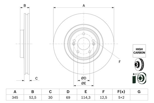 Bosch Remschijven 0 986 479 G26