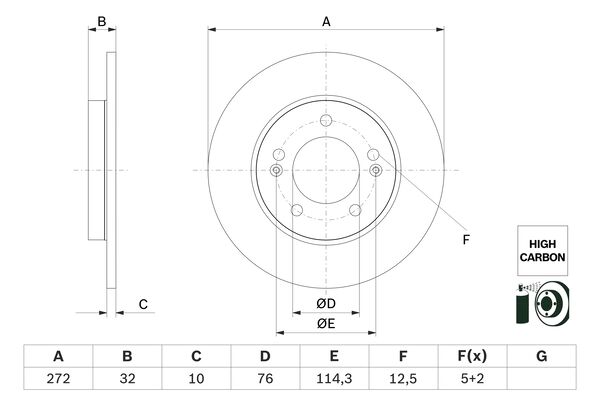 Bosch Remschijven 0 986 479 G30