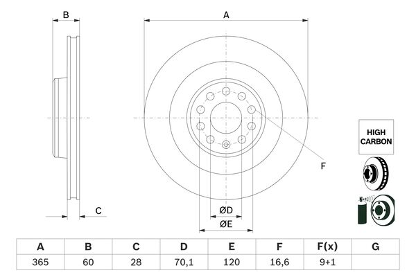 Bosch Remschijven 0 986 479 G56