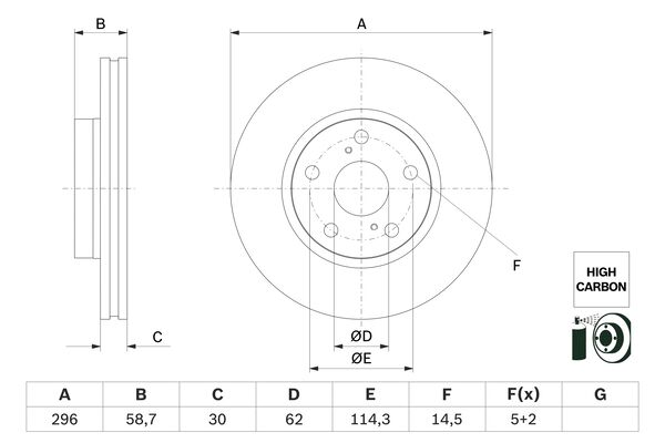 Bosch Remschijven 0 986 479 G67